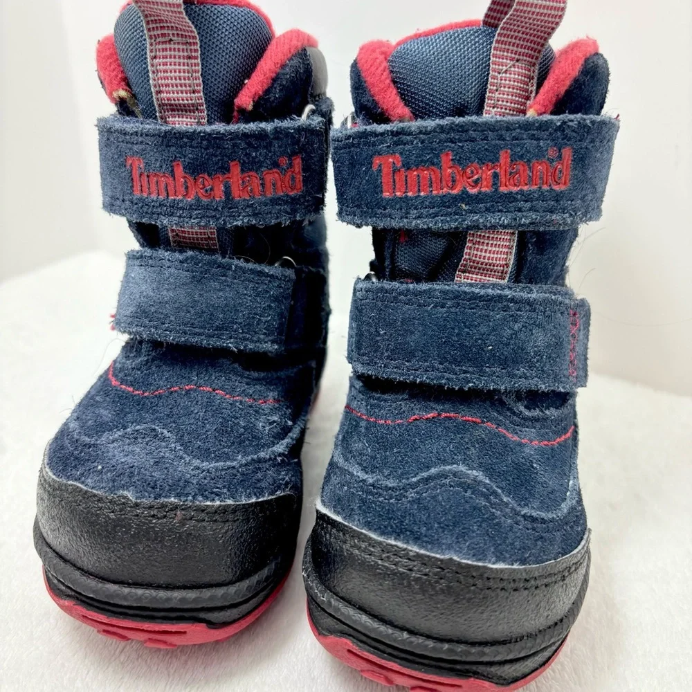 Timberland Dark Blue and‎ Red Toddler POLAR CAVE WATERPROOF SNOW BOOTS Size 5
